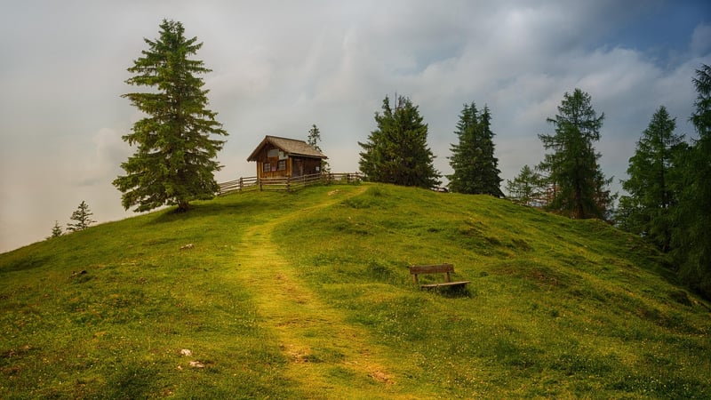 Alpine chalet in the mountains
